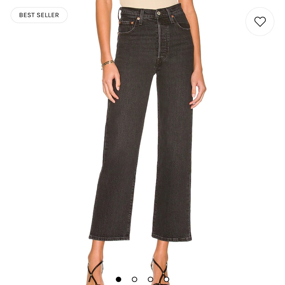 Levis Ribcage Straight Jeans in Grey